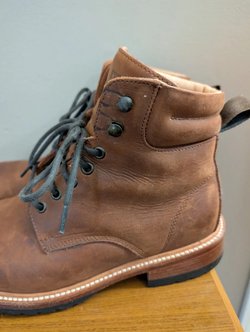 Wilcox Boots Shiloh Rust Brown Leather  Work Lace  Men's Size 10